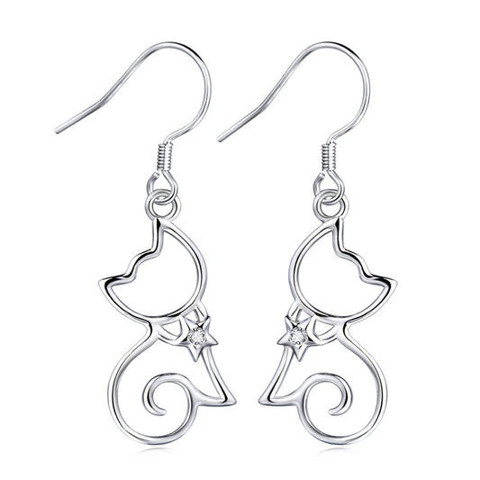 Dije Gato Hueco Plateado para Mujer - Image 2