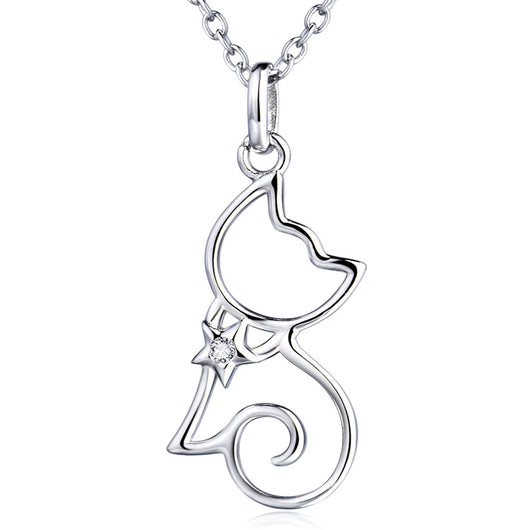 Dije Gato Hueco Plateado para Mujer - Image 7