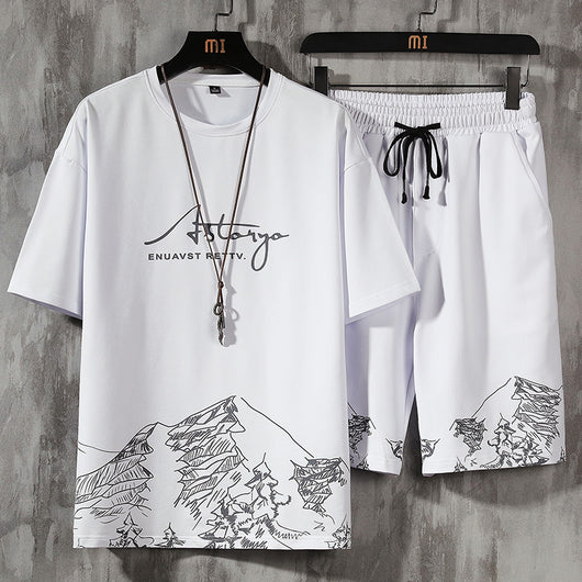 Conjunto de Shorts Sueltos de Manga Corta para Hombre - Marca de Moda - Image 5