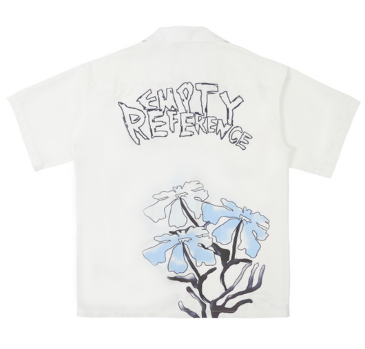 Playera Holgada Unisex Estampado Flores con Líneas - Diseño Trendy para Parejas - Image 3