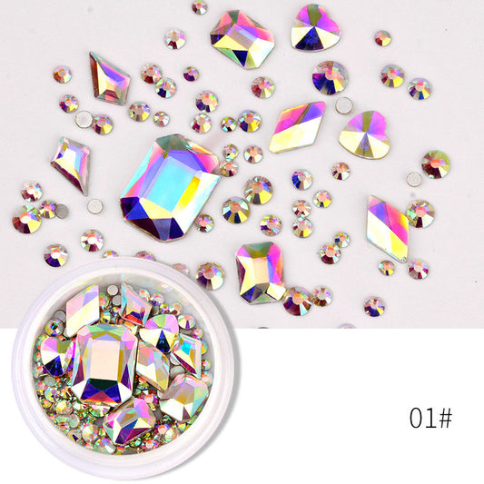 Set de Cristales Decorativos Rectángulares Multicolores con Brillantes