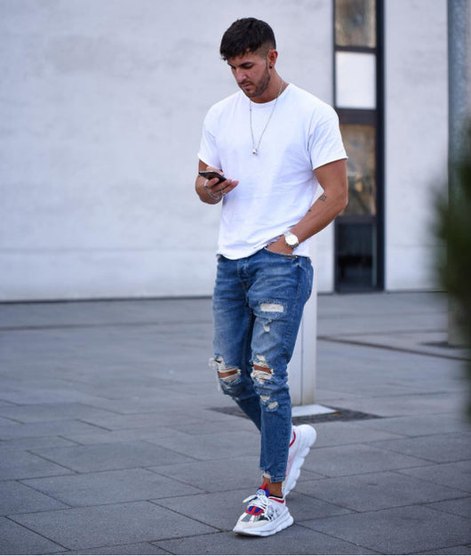 Jeans con Rotos en las Rodillas Ajuste Slim - Image 3