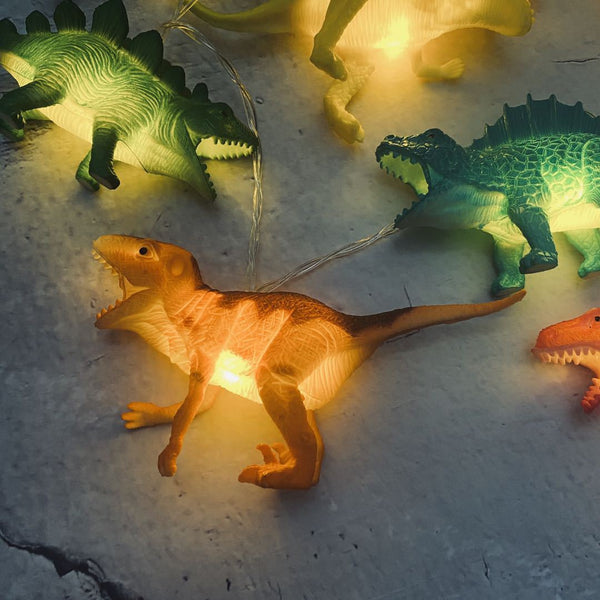 Luces LED Dinosaurio con Cuerda - Decoración Luminosa Infantil