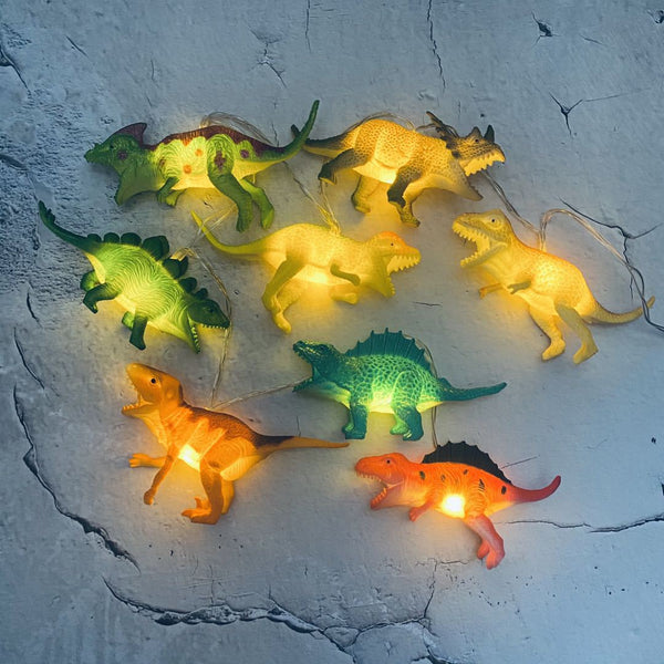 Luces LED Dinosaurio con Cuerda - Decoración Luminosa Infantil