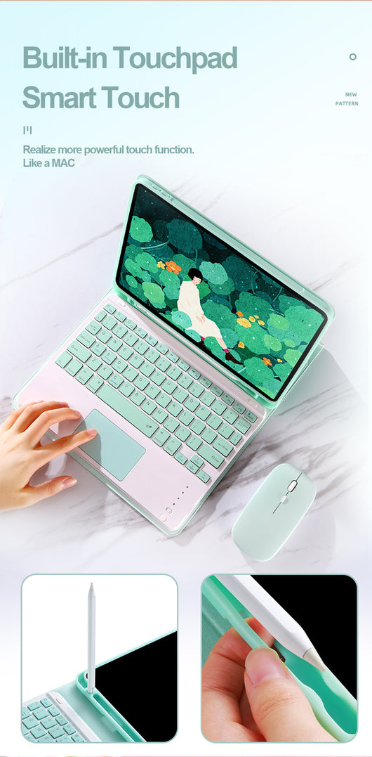 Teclado Bluetooth para Tablet con Protector y Ratón Dual Mode - Image 12