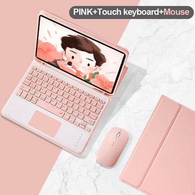 Teclado Bluetooth para Tablet con Protector y Ratón Dual Mode