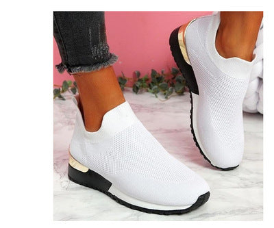Zapatos Deportivos Tejidos de Punto Elástico para Mujer - Talla Grande
