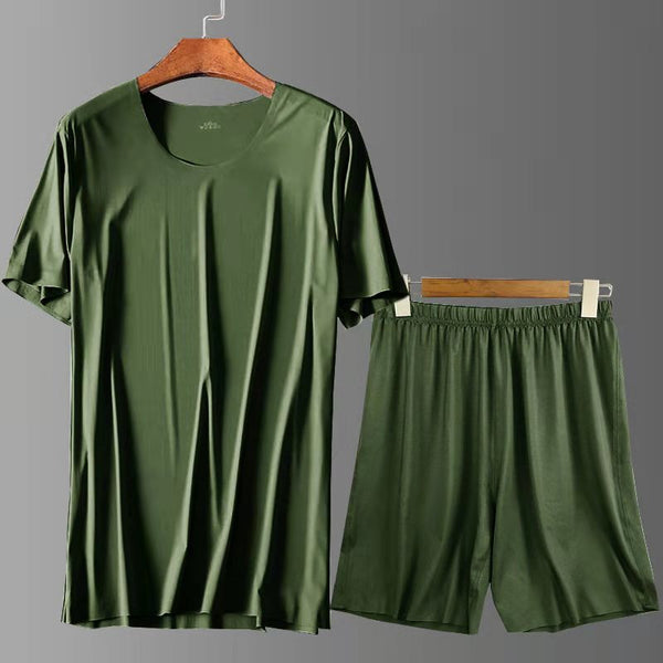 Conjunto de Pijama Casual para Hombre - Camiseta Cuello Redondo