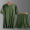 Conjunto de Pijama Casual para Hombre - Camiseta Cuello Redondo
