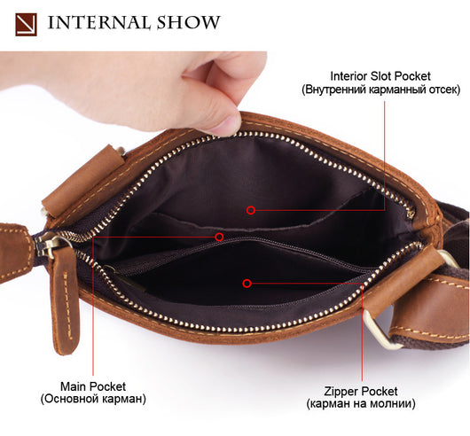 Bolsa Messenger de Cuero para Hombre - Estilo Coreano Multifuncional - Image 10