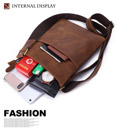 Bolsa Messenger de Cuero para Hombre - Estilo Coreano Multifuncional - Image 17