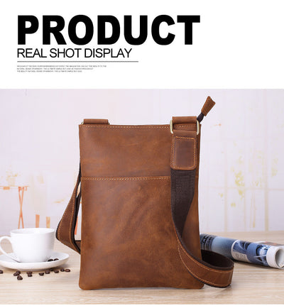 Bolsa Messenger de Cuero para Hombre - Estilo Coreano Multifuncional - Image 2