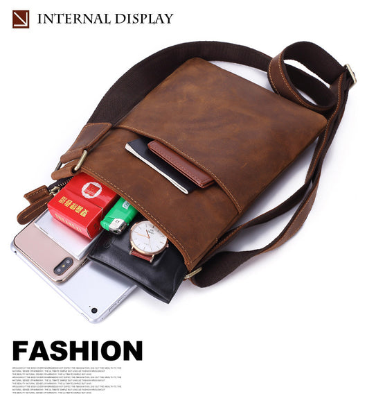 Bolsa Messenger de Cuero para Hombre - Estilo Coreano Multifuncional - Image 7