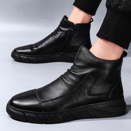 Botas Martin Impermeables Estilo Británico - Zapatos Tácticos Antideslizantes para Hombre - Image 3