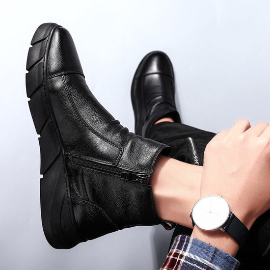 Botas Martin Impermeables Estilo Británico - Zapatos Tácticos Antideslizantes para Hombre - Image 4