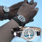 Pulsera Aromaterapia Acero Inoxidable Doble Capa con Correa de Cuero