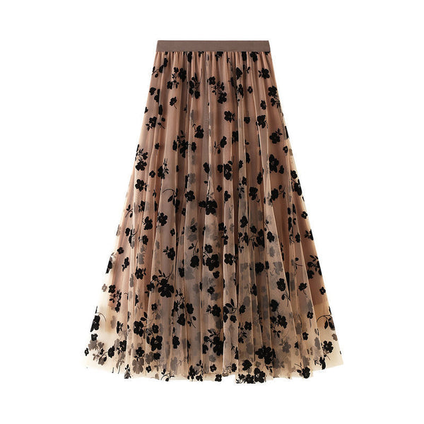 Falda Midi de Malla Transpirable para Mujer