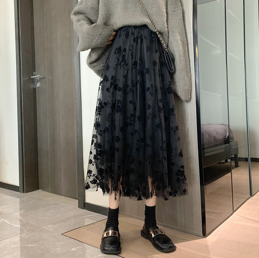 Falda Midi de Malla Transpirable para Mujer - Image 7