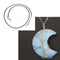 Natural Crystal Moon Pendant Protein necklace