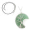 Natural Crystal Moon Pendant Verde necklace