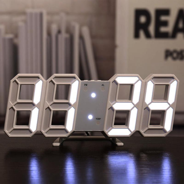 Reloj de Pared 3D Digital Silencioso con Alarma