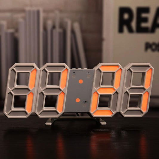 Reloj de Pared 3D Digital Silencioso con Alarma