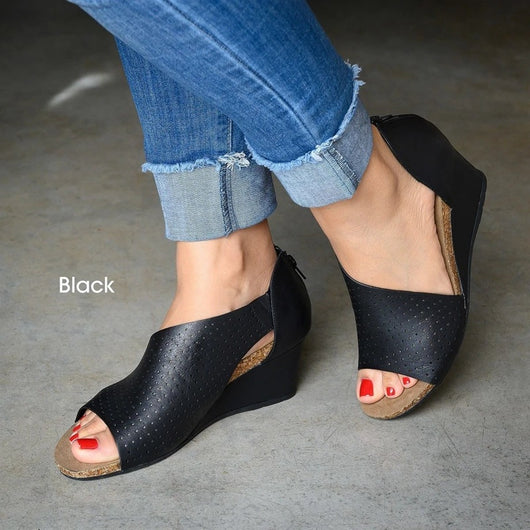 Sandalias Romanas Huecas Transpirables Tacón Alto Mujer - Diseño Versátil Primavera Verano