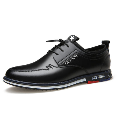 Zapatos de Cuero Deportivos Hombre Talla Grande - Diseño Calado Cómodo Estilo Coreano - Image 3