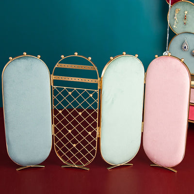 Organizador de Joyas Plegable con Soporte de Metal y Franela - Image 7