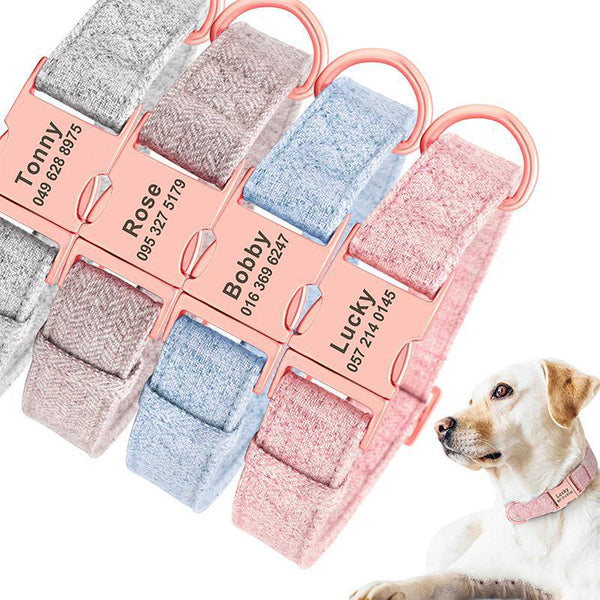 Collar Antiextravío con Grabado para Perros Medianos y Grandes