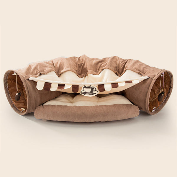 Túnel Plegable para Gatos - Resistente y Lavable