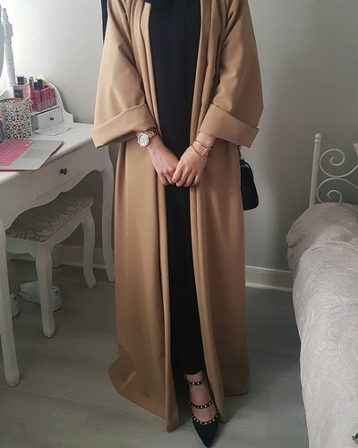 Cardigan de Color Liso Talla XL - Bata Elegante Estilo Dubái - Image 10