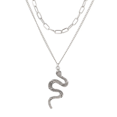 Collar Doble Cadena Serpiente en Aleación - Diseño Minimalista - Image 7