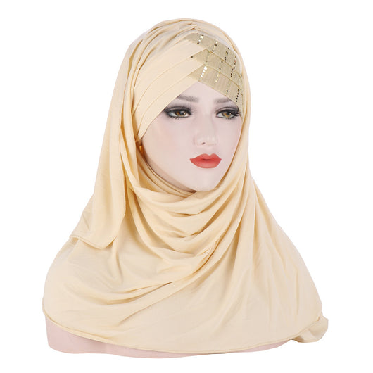 Pañuelo Brillo para Mujer - Turbante Hijab Jersey Liso - Image 9