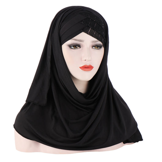 Pañuelo Brillo para Mujer - Turbante Hijab Jersey Liso - Image 11