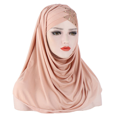Pañuelo Brillo para Mujer - Turbante Hijab Jersey Liso - Image 12