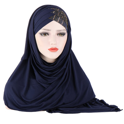 Pañuelo Brillo para Mujer - Turbante Hijab Jersey Liso - Image 4