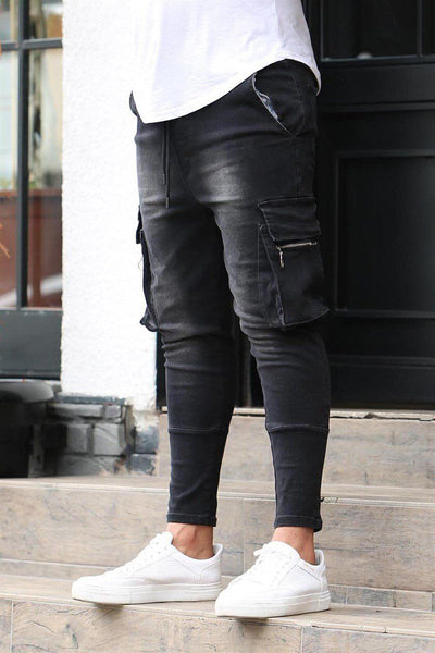 Jeans de Hombre Stretch con Múltiples Bolsillos y Detalles de Cierre - Image 3