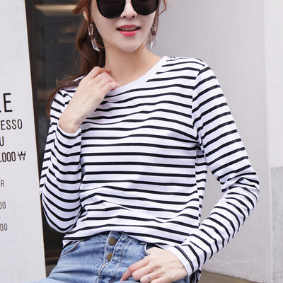 Blusa Básica de Cuello Redondo para Mujer - Camiseta Otoñal Versátil - Image 2