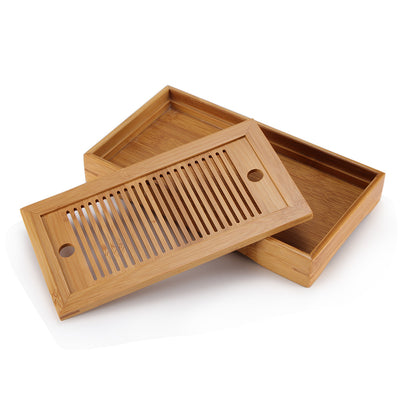 Juego de Té Kung Fu con Cajón de Drenaje en Madera Maciza