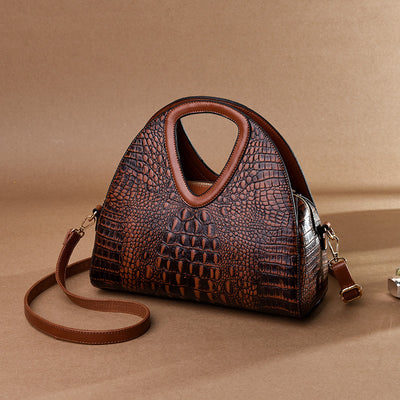 Bolso Crossbody de Cuero Suave con Diseño Grabado para Mujer - Image 14