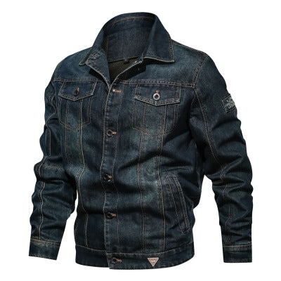 Chaqueta Denim Talla Grande con Múltiples Bolsillos y Cuello Solapa - Image 11
