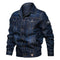 Chaqueta Denim Talla Grande con Múltiples Bolsillos y Cuello Solapa