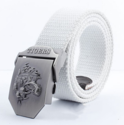 Cinturón de Lona Ajustable para Hombre - Diseño Casual con Hebilla Tiger - Image 8