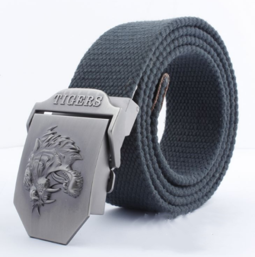 Cinturón de Lona Ajustable para Hombre - Diseño Casual con Hebilla Tiger - Image 14