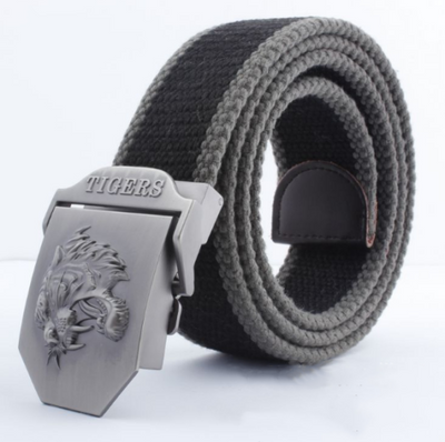 Cinturón de Lona Ajustable para Hombre - Diseño Casual con Hebilla Tiger - Image 18