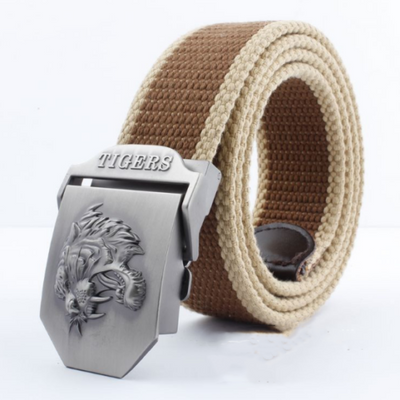 Cinturón de Lona Ajustable para Hombre - Diseño Casual con Hebilla Tiger - Image 19