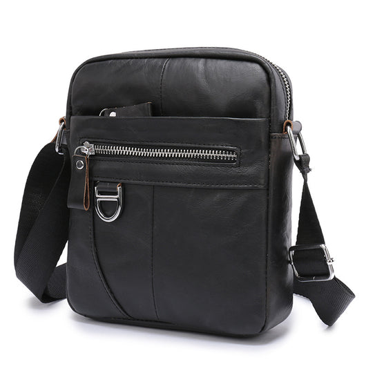 Bolsa de Hombro en Cuero Genuino Flor de Lomo para Hombre - Image 6