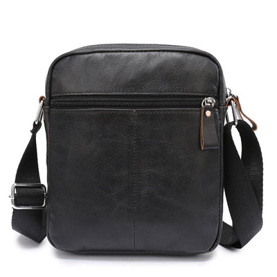 Bolsa de Hombro en Cuero Genuino Flor de Lomo para Hombre - Image 7