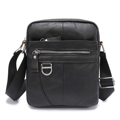 Bolsa de Hombro en Cuero Genuino Flor de Lomo para Hombre - Image 9